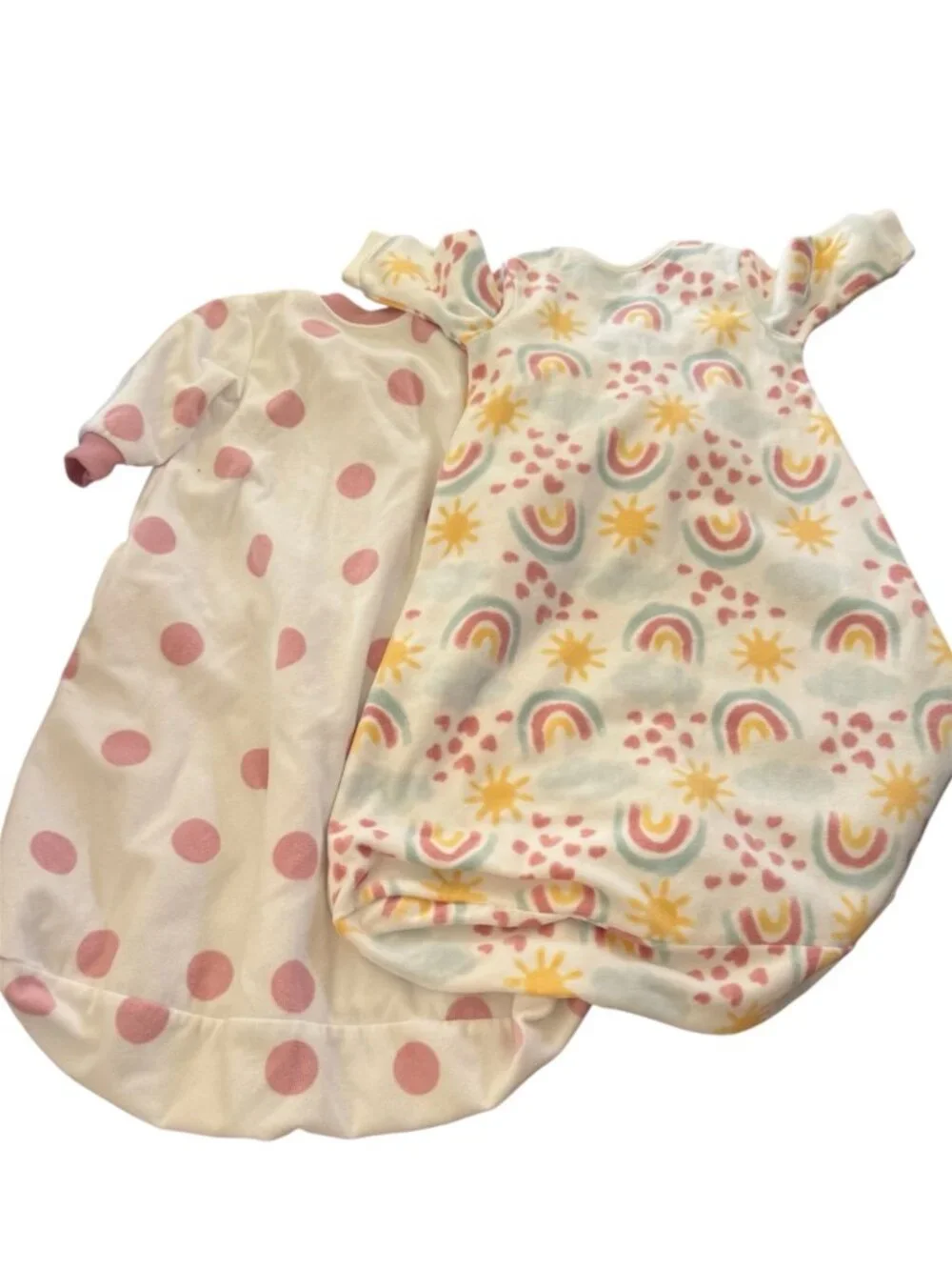 Carter’s Baby Girl Sleep Sack Bundle 0-3 Months Pink Bunny & Bear Fleece Wearabl